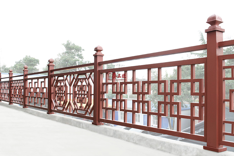 西安拓建仿古金属护栏 新材护古景 匠心承国风